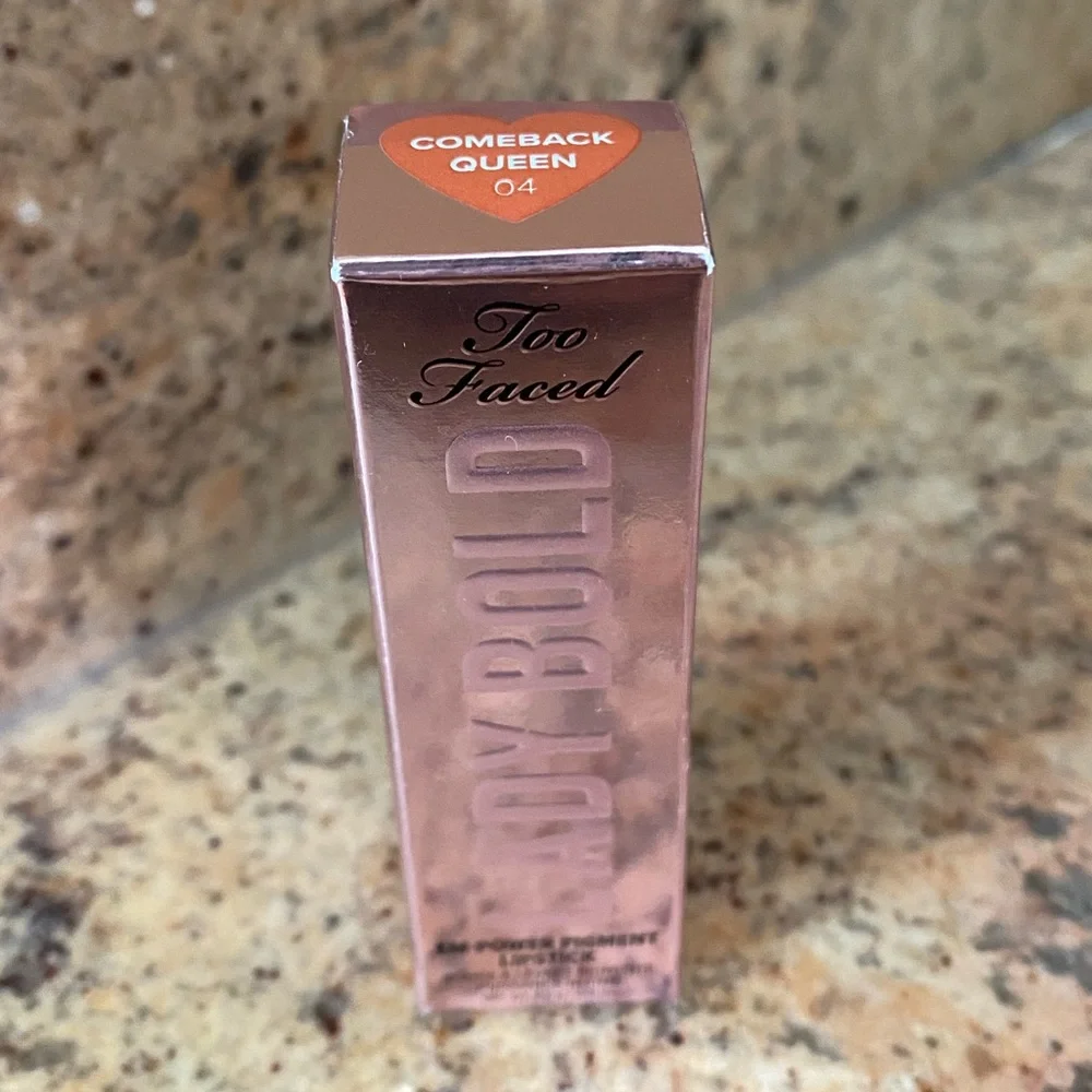 NWT Too Faced Lady Bold Cream Lipstick EM-POWER PIGMENT CREAM LIPSTICK - Picture 2 of 7